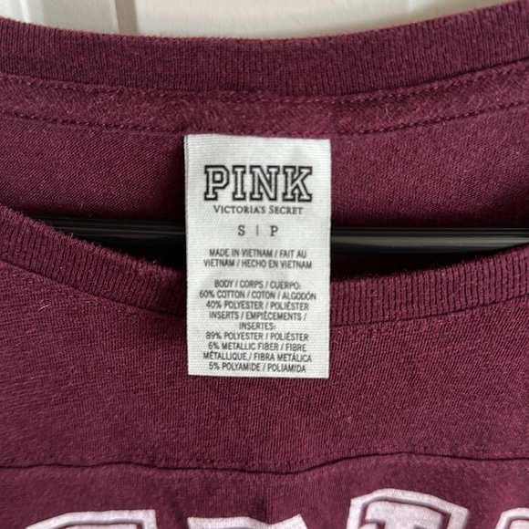 PINK Victoria’s Secret Maroon Logo Tee - Picture 5 of 5